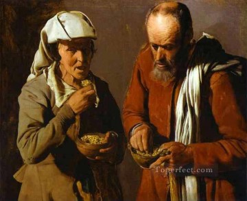 Georges de La Tour Painting - The Porridge Eaters ABC candlelight Georges de La Tour